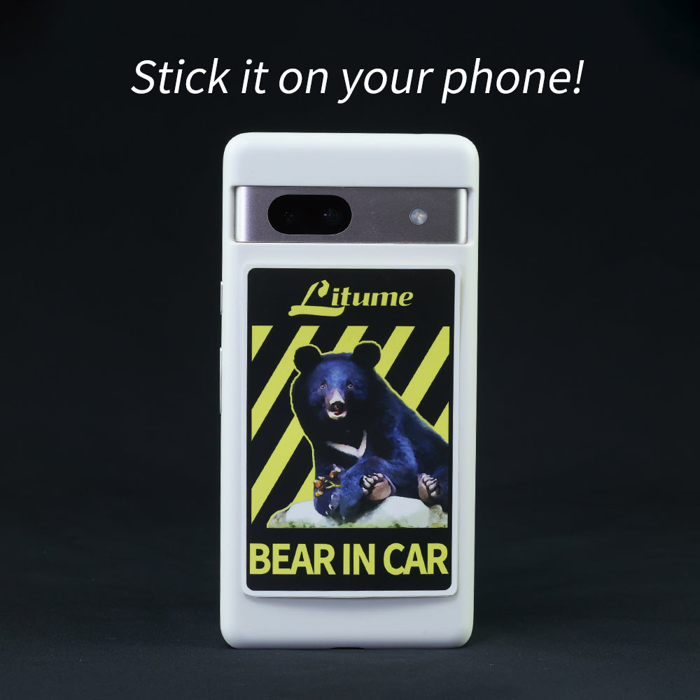 ステッカー Bear in car