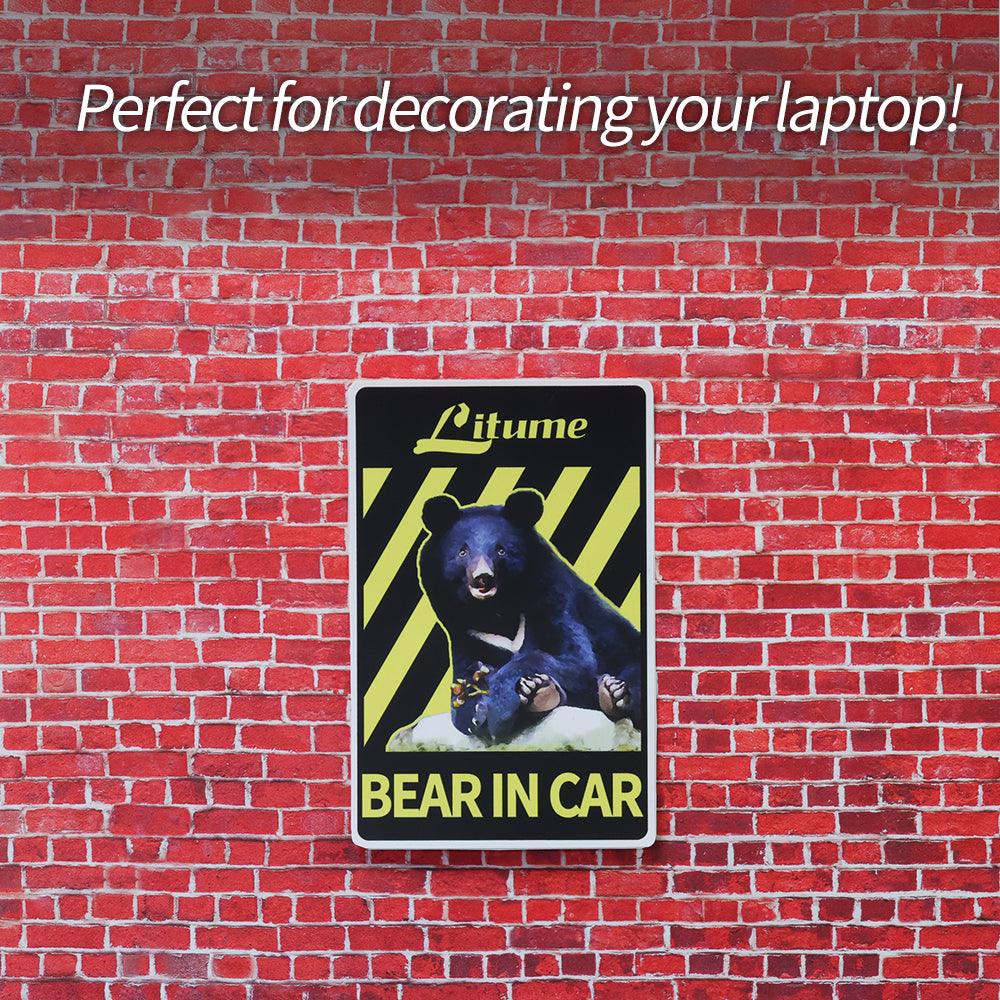 ステッカー Bear in car