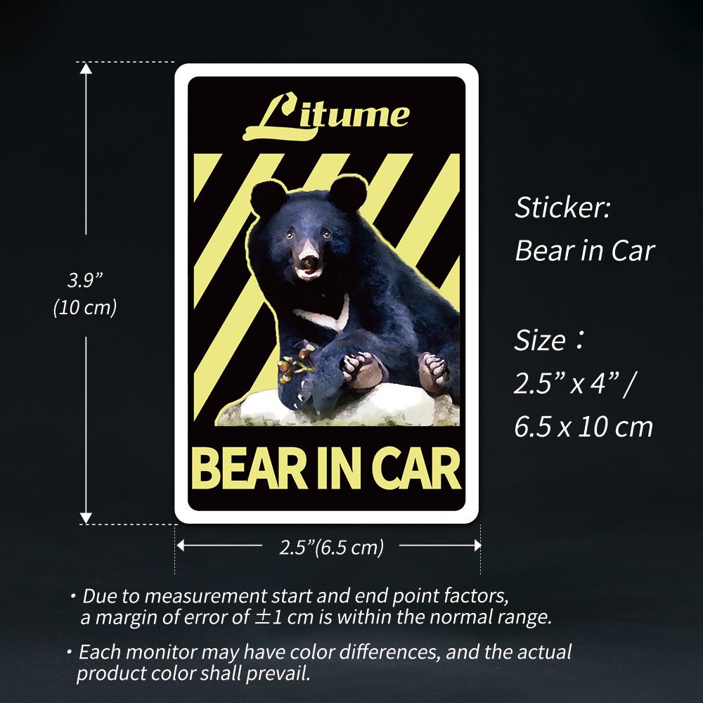 ステッカー Bear in car