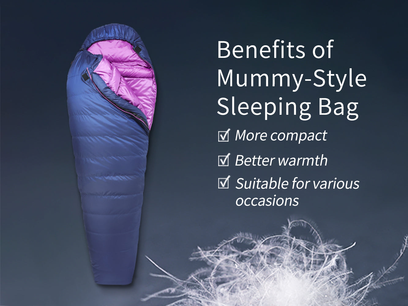 Ultra Warm Down Sleeping Bag FP700+