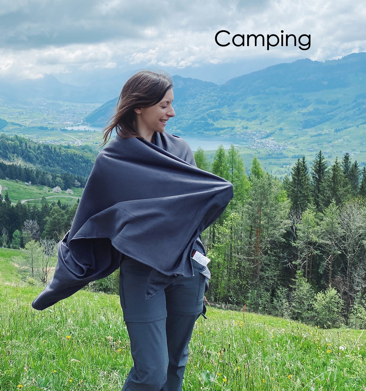 [E650] Velvet Travel Blanket - Ultra Lightweight