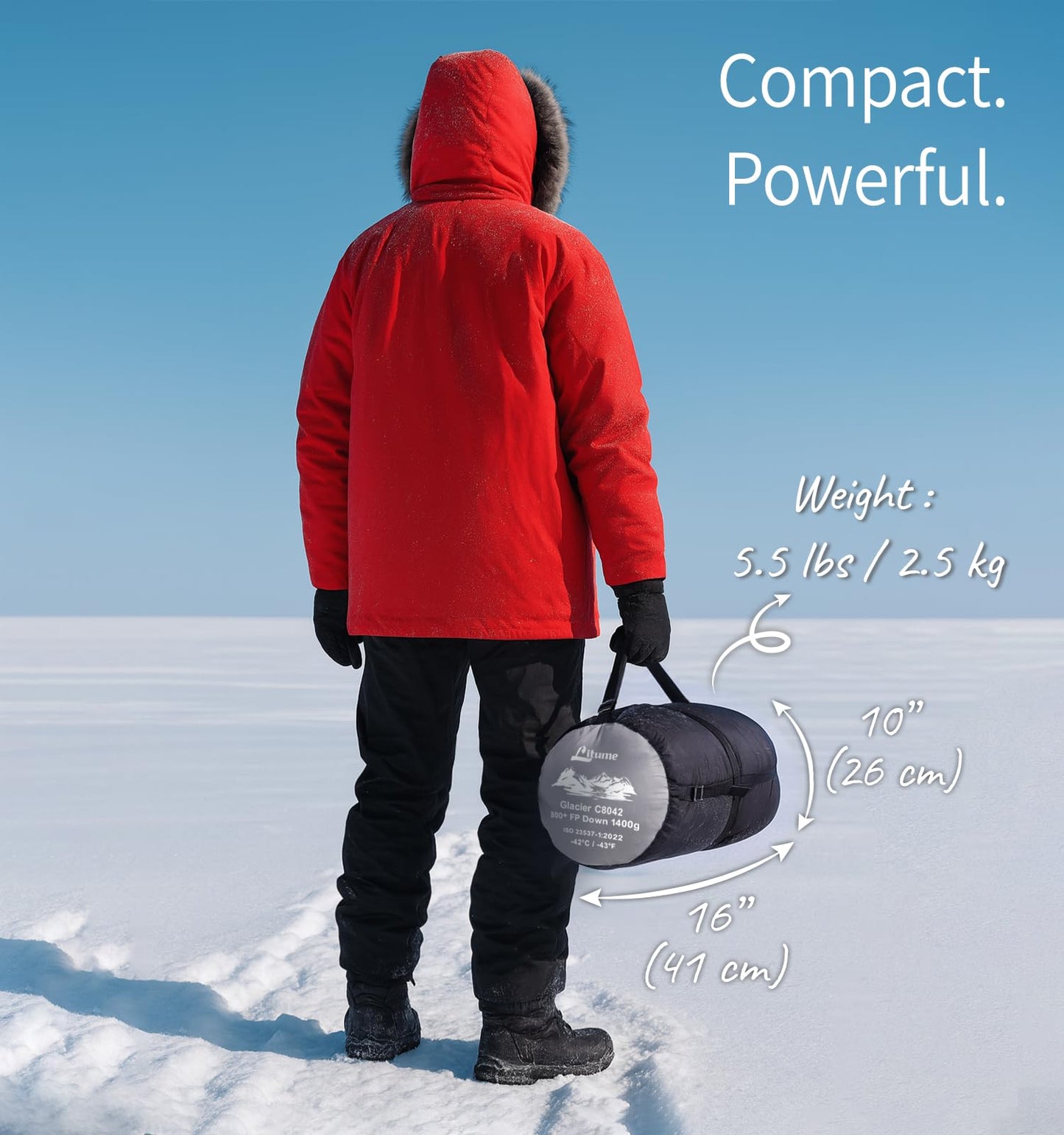 C8042 Glacier Sleeping Bag -42°C/-42°F (ISO-23537)
