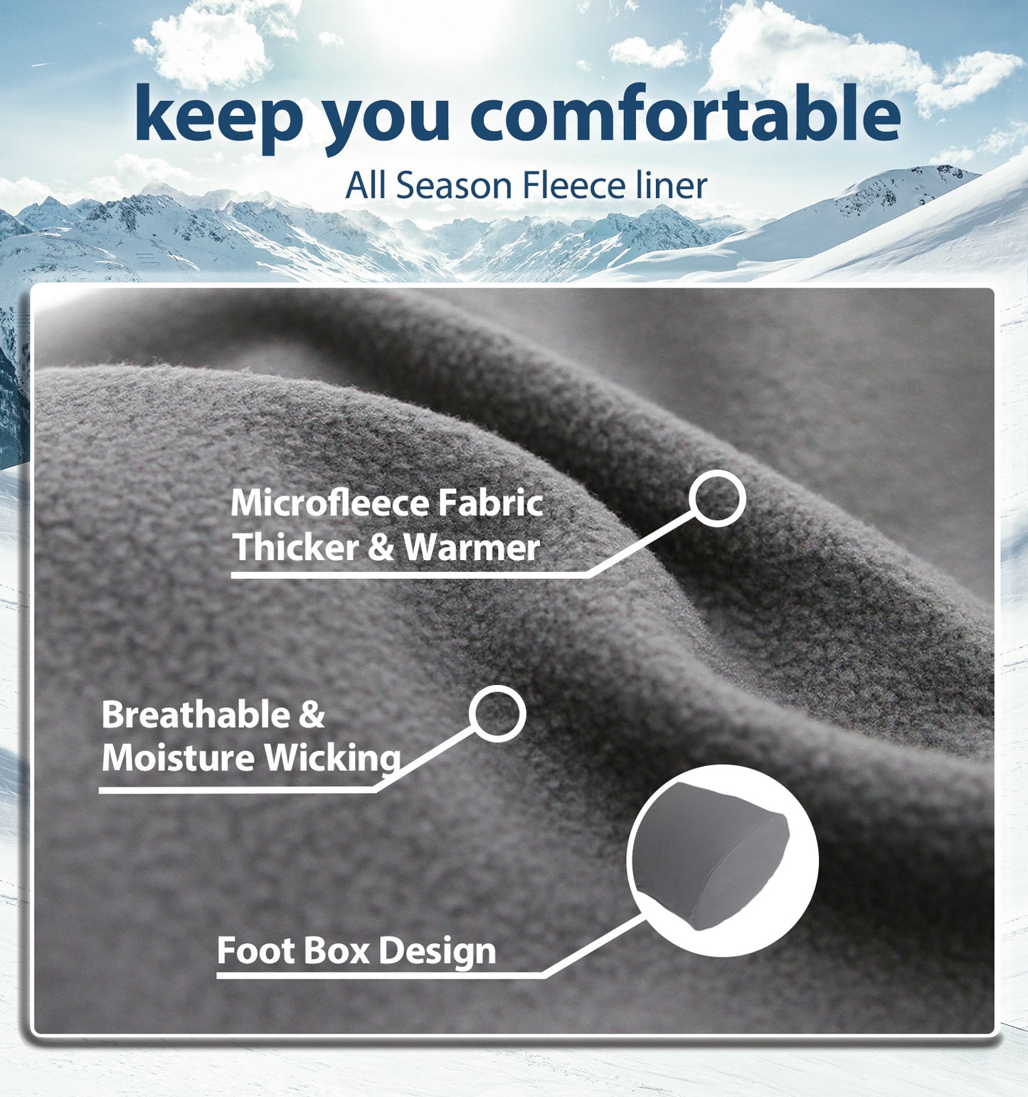 E629 All Season Sleeping Bag Liner Adds Up to 27F 15C warmth Lightweight Mummy Sleeping Sack for Backpacking Camping litume winter cold weather super warm hiking backpacker train airplane travel snow hostal hood outdoor compressible sack stuff