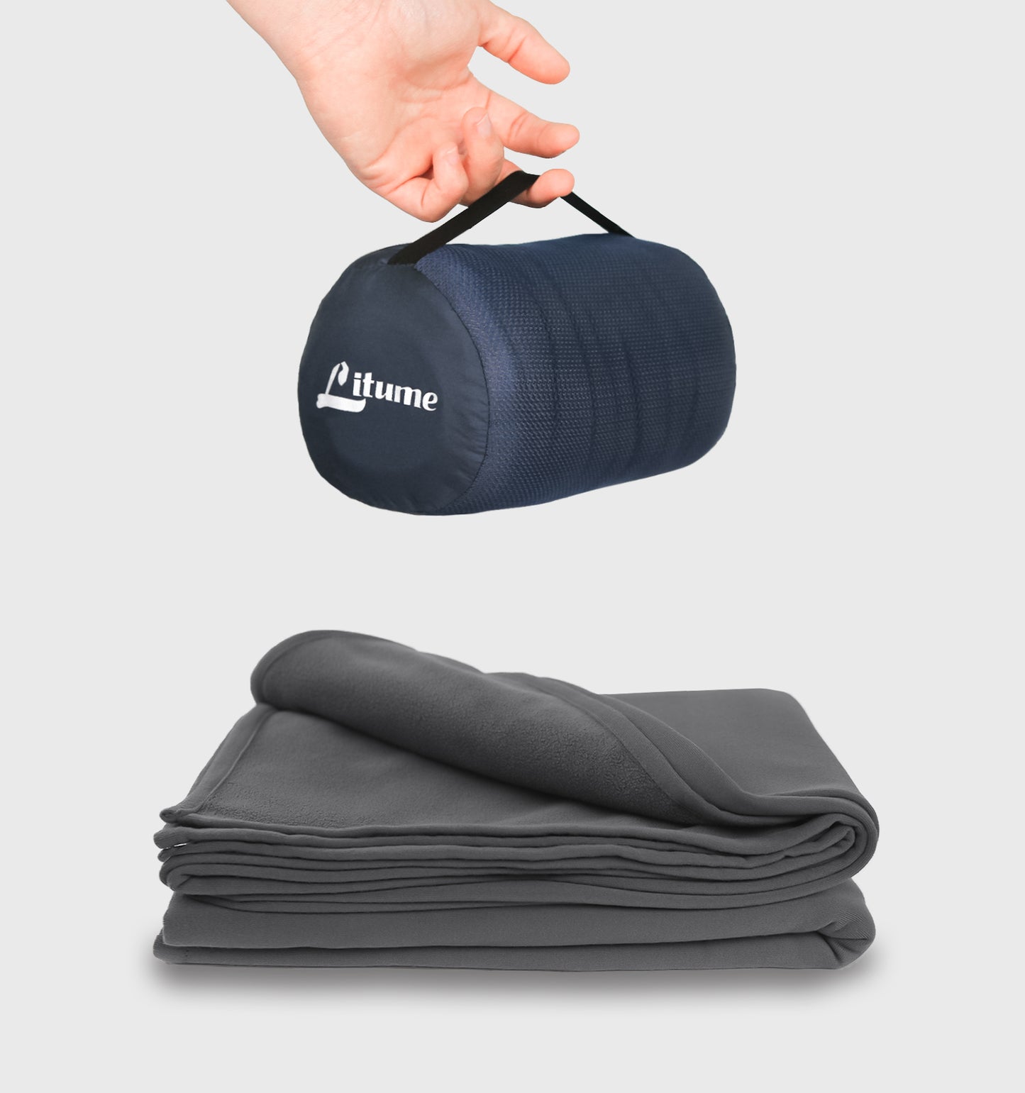 E651 Fleece Travel Blanket Ultra Warm Litume compact portable airplane air flight train car auto road trip small size mini drawstring cord anti static summer thin camping hiking backpacking cold warm bikepacking outdoor home hostal